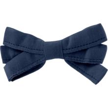 Barrette noeud ruban bleu marine