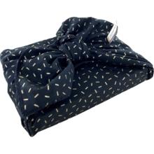 Furoshiki moyen 48 x 48 cm  paille dorée noir