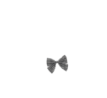 Barrette noeud papillon vichy noir