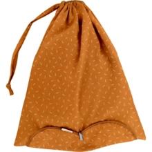 Sac lingerie paille dorée caramel