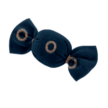 Petite barrette mini bonbon bulle bronze marine