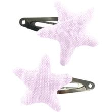 Barrettes clic-clac étoile oxford rose