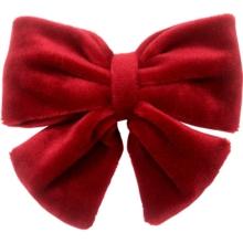 Barrette noeud papillon  velours rouge