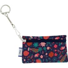 Pochette porte-clés huppette fleurie