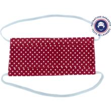 Masque Tissu Enfant pastille blanc rouge ex998