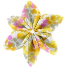 Barrette fleur étoile 4 mimosa jaune rose