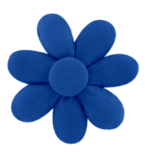 Barrette fleur marguerite bleu navy