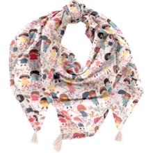 Foulard pompon petites filles pop