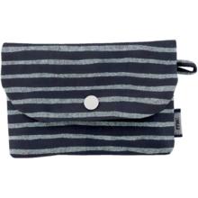 Pochette Savon rayé argent marine