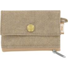 Mini pochette porte-monnaie lin doré