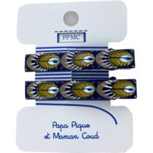  Barrette croco moyenne plumes de paon cr057