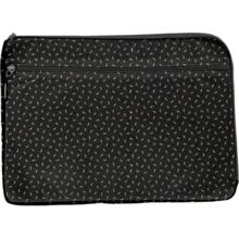 Pochette ordinateur 15 pouces  paille dorée noir