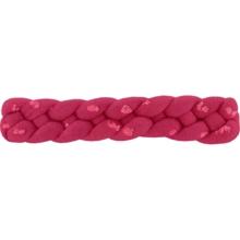 Barrette cheveux tressée plumetis rose fuchsia