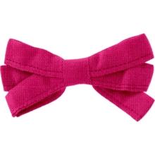 Barrette noeud ruban fuchsia