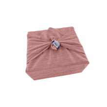 Furoshiki petit 35 x 35 cm gaze lurex vieux rose 