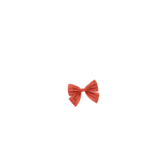 Barrette noeud papillon gaze lurex corail