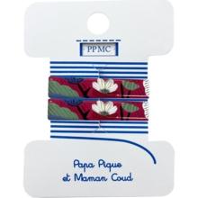 Petite barrette croco pavot fuchsia cr068