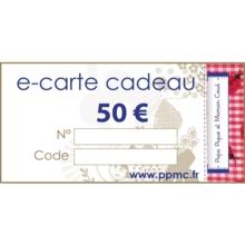 Carte cadeau envoyée par mail de 50€  