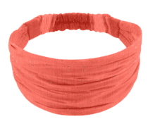 Bandeau fichu Enfant gaze dentelle corail