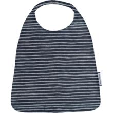 Serviette enfant élastique rayé argent marine