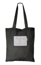 Sac tote bag  paille dorée noir