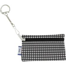 Pochette porte-clés vichy noir