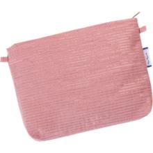 Mini pochette tissu gaze lurex vieux rose 