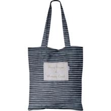 Sac tote bag rayé argent marine