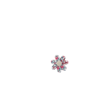 Barrette fleur marguerite boutons rose