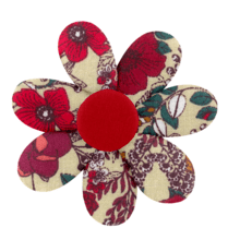 Barrette fleur marguerite coquelicot