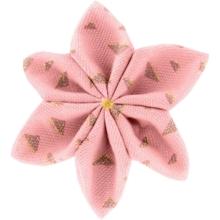 Barrette fleur étoile 4 triangle or poudré