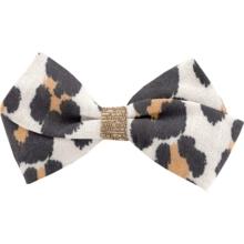 Petite Barrette Double Noeud Croisé leopard