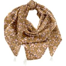 Foulard pompon gypso ocre