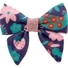 Barrette Mini Noeud Papillon huppette fleurie