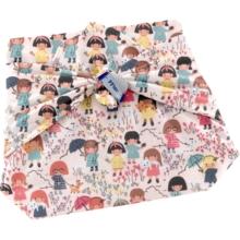 Furoshiki petit 35 x 35 cm petites filles pop