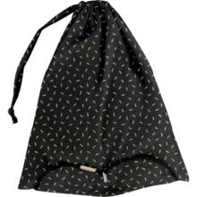 Sac lingerie  paille dorée noir