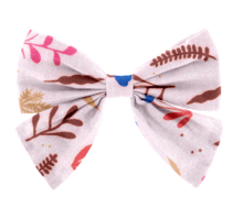 Barrette noeud papillon herbier rose