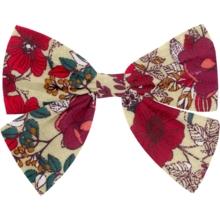 Barrette noeud papillon coquelicot