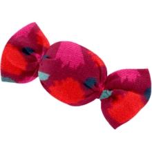 Petite barrette mini bonbon pompons cerise