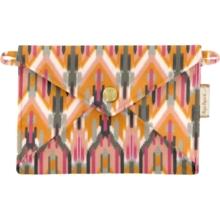 Petite pochette enveloppe ikat ocre