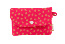 Pochette Savon feuillage or rose