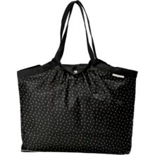 Sac cabas taille moyenne plissé  paille dorée noir