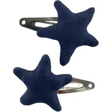 Barrettes clic-clac étoile bleu marine