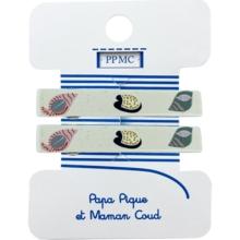  Barrette croco moyenne cr072  coquillages et crustacés 