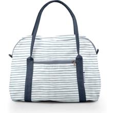 Sac bowling rayé bleu blanc