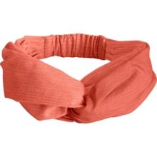 Bandeau croisé gaze lurex corail