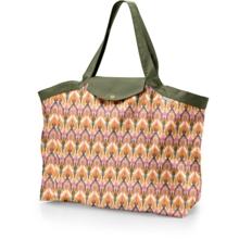 Grand sac cabas en tissu ikat ocre