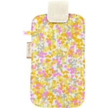 Etui téléphone portable mimosa jaune rose