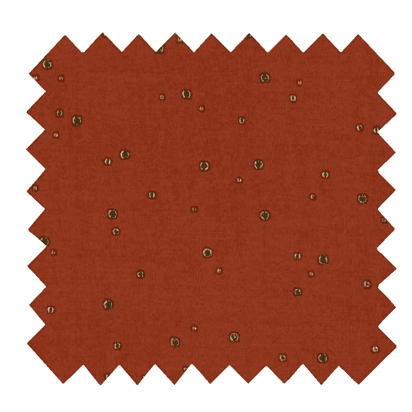 Tissu coton au mètre gaze terracotta or