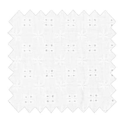 Tissu coton au mètre gaze dentelle écru ex1073